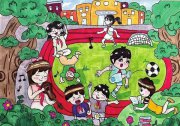 分享快樂(lè)時(shí)光！京城小畫(huà)師用畫(huà)作記錄美好童年