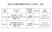北京東城、西城公布普通高中登記入學(xué)計(jì)劃，五所學(xué)校